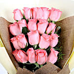 20 Pink Roses Bouquet & Ferrero Rocher Box