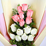 Pink & White Roses & Cadbury Celebrations