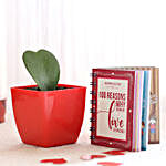 Hoya Plant & 100 Reasons of Love Book Combo