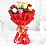 Mixed Roses Romantic Flower Bunch