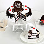 Love You Valentine Black Forest Cake Half Kg