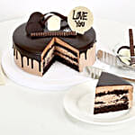 Love You Valentine Chocolate Cake Half Kg Eggless