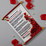 Rose Day Message Canvas Scroll