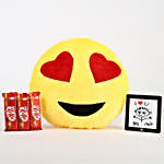 Crazy In Love Smiley Cushion & Kit Kat Combo