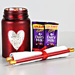 Red Heart Jar & Valentines Scroll Combo