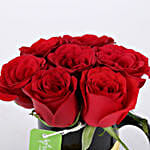 7 Red Roses Black Mug