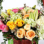 Floral Delight Basket Arrangement