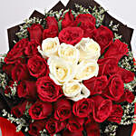 Floral Passion- 30 Red Roses & Limoniums Bouquet
