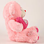 Teddy Bear With Side Heart- Pink
