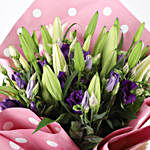 Graceful Lisianthus & Lilies Bouquet