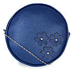 Purseus Circular Sling Bag- Blue