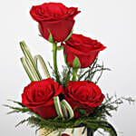 Red Roses Mug Black Forest Cake Combo