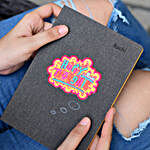 Happy Thoughts Denim Personalised  Diary