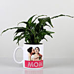 Peace Lily In Personalised Mug For Mom