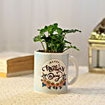 Syngonium Plant In Blue Mother's Day Mug