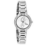 Personalised Steel Silver Watch For Her