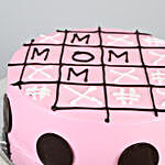 Tic Tac Toe Strawberry Cake For Mom- 1 Kg Eggless