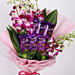 Bunch Of Orchids & Chocolates