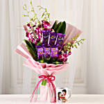 Bunch Of Orchids Personalised Mug Combo