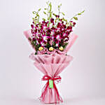 Chocolaty Orchids Bouquet & Chocolate Cake