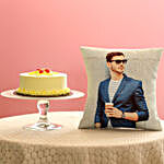Creamy Butterscotch Cake & Picture Cushion Combo