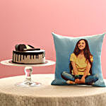 Creamy Chocolate Cake & Picture Cushion Combo