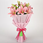 Admirable Pink Asiatic Lilies Bunch