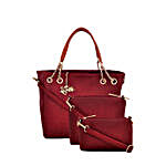Classy Maroon LaFille Handbag Set