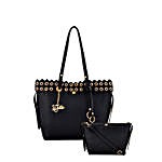 LaFille Pretty Black Handbag Set