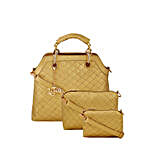 Set of 3 LaFille Golden Handbags