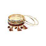 Golden & Multicoloured Bangle Set