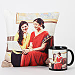 Personalised Mug & LED Cushion Combo For Mom