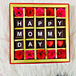 Happy Mommy Day Chocolate With Artificial Roses