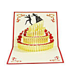 Handmade 3D Pop Up Wedding Cake Card