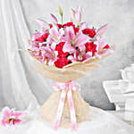 Oriental Lilies & Carnations Mixed Bouquet