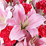 Oriental Lilies & Carnations Mixed Bouquet