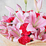 Oriental Lilies & Carnations Mixed Bouquet