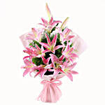 Oriental Pink Lilies Bouquet