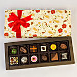 Premium Floral Box Of Chocolates- 12 Pcs