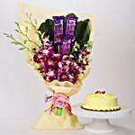 Dairy Milk & Orchids With Butterscotch Cake
