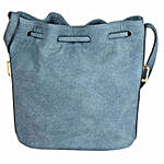 Drawstring Blue Sling Bag