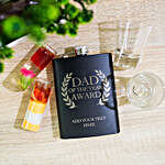 Personalised Dad Of The Year Hip Flask