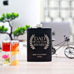 Personalised Dad Of The Year Hip Flask