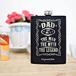 Personalised Legend Dad Hip Flask