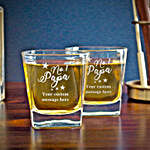 Personalised Whiskey Glasses Set For Papa