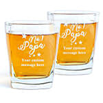 Personalised Whiskey Glasses Set For Papa