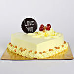 Heart Shaped Butterscotch Cake 1 Kg Eggless