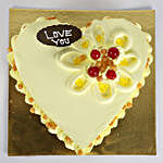 Heart Shaped Butterscotch Cake 1 Kg Eggless