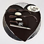 Heart Shaped Cream Chocolate Cake 1 Kg