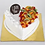 Heart Shaped Vanilla Fruit Cake- Half Kg